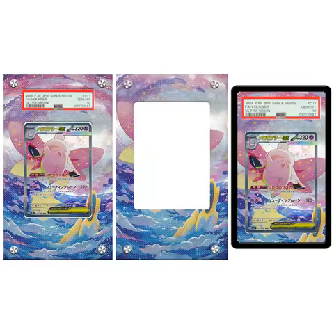 Art Display for Mega Clefable Ex Ptcg Extended Art Acrylic Protective Case Psa Card Collection Stora
