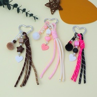 Creative Star Heart Keychain Lovely Woven Lanyard Keyrings Car Key Accessories Party Souvenir Gifts