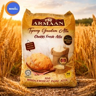 1kg/5kg Armaans Chakki Fresh Atta | Pure Whole Wheat Flour | Atta with Barley 2kg Besan | Gram Flour