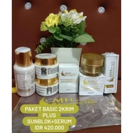 MH Miracle Whitening Skin Paket Basic 2 Cream 1 Sunblock 1 Serum BPOM