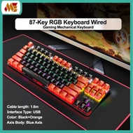 87-Key RGB Keyboard Wired / USB Gaming Mechanical Keyboard with Multimedia Keys