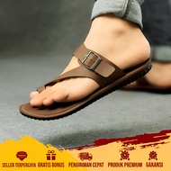 DOLCIMOD - Sandal Kulit Pria Dewasa Casual Sendal Cowok Keren Mewah Tiger Carvil Gesver Outdoor Ruma