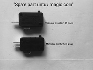 2 Pcs Mickro Mikro Micro Switch Swit Swith Otomatis Otomatic Automatis Automatic 2 Kaki 3 Kaki Spare