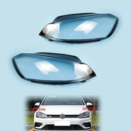 Pair For Volkswagen VW Golf 7.5 2018-2020 Car Headlight Cover Headlamp Shell Lens Clear