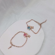 Thousand Miles Flashing Cute Pony Romantic Pink Diamond Bracelet