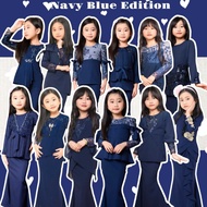 Baju Raya Tema Navy Blue / Dark Blue / Baju Kurung Budak Perempuan 2023