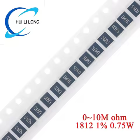 50pcs 1812 1% SMD Resistor 0~1M 0 1 2 3.3 3.9 5.6 6.8 9.1 10 20 68 91 200 560 680 820 1K 10K 30K 68K