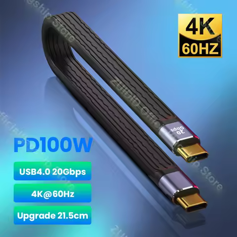 USB4.0 20Gbps Data Cable PD 100W 5A Fast Charging USB C to Type C Cable Thunderbolt 3 4K@60Hz Cable 