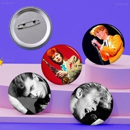 Hot Singer D-David B-Bowie Photo Brooches Creative Round Badge Gifts Pins 32/44/58mm