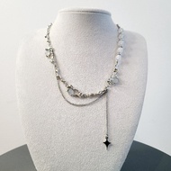 [K Idol Style] fancy Moonstone necklace  (Wearing IVE Ahn Yujin)