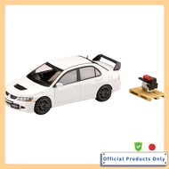 HJ64 1/64 Mitsubishi Lancer Evolution 8 MR GSR with Engine Display Model White Solid Finished Produc
