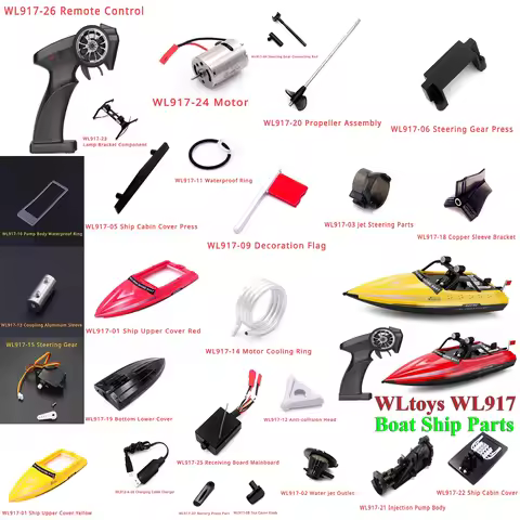 WLtoys WL917 RC Boat Ship Parts Cover Steering Gear Motor Remote Control Steering Linkage Light Supp