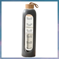 [hotkeystore.] Glass Water Bottles Water Bottle Glass Water Bottles Black