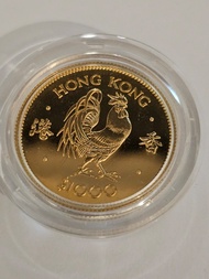 1981 年雞年 香港政府 22k 金幣 Year of the  Cockerel Hong Kong gold coin，重量約 15.976 grams 22K gold