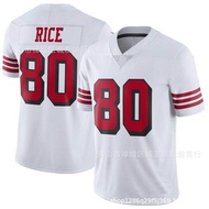 ❂◇ NFL Football Jersey 49ers 80 White Retro 49ers Jerry Rice Jersey On behalf of