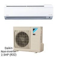 (READY STOCK) DAIKIN R32 2.5HP Standard Non Inverter Air Conditioner - FTV-P Model - FTV60P / RV60C-