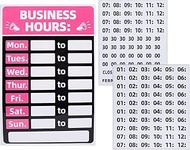 GORGECRAFT 3 Piece Business Time Sign For Glass Doors Opening Hours Opening Hours Changeable Shop Ho