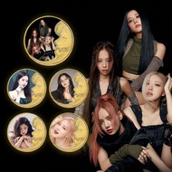 Black Blackpink Blackpink Combination Commemorative Coin Goddess Metal Coin Coin lisa Celebrity Merc