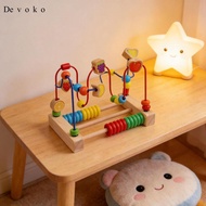 [Cuticate1] Wooden Bead Toy Wooden Educational Circle Beads Roller Toys Colorful