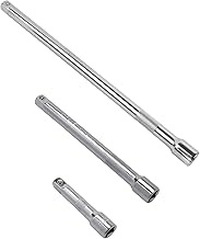 DAKCOS 3 Pieces 1/4 Inch Drive Socket Extension Set Includes 2 4 6 Inch Extensions Premium Chrome Va