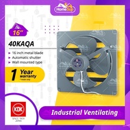 KDK Industrial Ventilating Exhaust Fan 40Kaqa - Wall Mounted (16” - Metal Fan Blade) 40kqt Kaqa