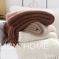 Match Towel Sofa Blanket B & B Decorative Blanket Hollow Tassel Blanket Bedside Blanket  American Wo