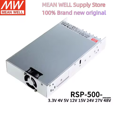 RSP-500 500W MEAN WELL Single Output with PFC Function 3.3V 4V 5V 12V 15V 24V 27V 48V
