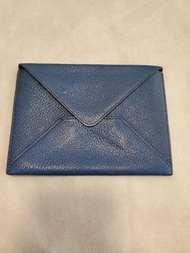 .愛馬仕 Hermes Chevre Mysore Envelope Pouch 藍色護照夾