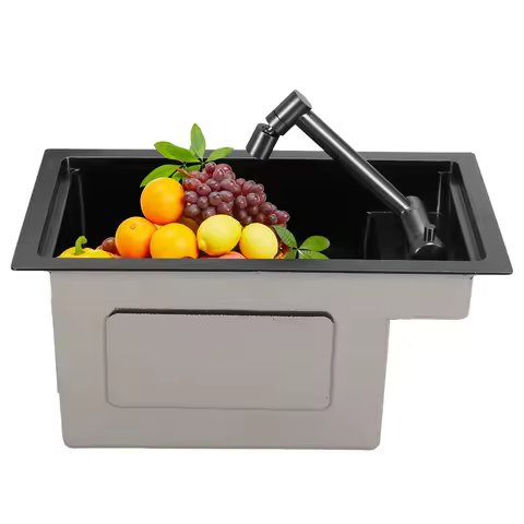 Bar Sink Drop in Stainless Steel Wet Bar Sink with Foldable Faucet Prep Sink for Laundry Wet Bar Pre