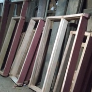 kusen pintu jendela dari kayu bekas sudah kering bagus berkualitas