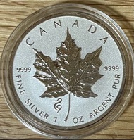 2013年加拿大楓葉🐍蛇年加鑽銀幣 1 盎司