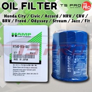 Hamp H1540-RTA-003 Oil Filter - Honda City / Civic / Accord / HRV / CRV / BRV / Freed / Odyssey / St