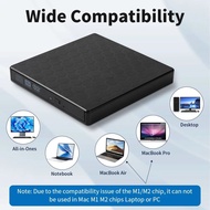 External DVD Drive USB 3.0 Type-C USB C Portable DV Player External CD-RW Drive DVD-ROM Burner Playe