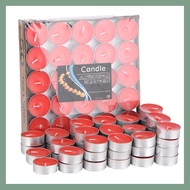 50pcs High Quality Tealight Candle / Tea Light Candle / Small Candle 1-2hour Lilin white red pink gr