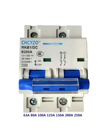 12V 24V 36V 48V 60V 72V 96V 120V 2p DC Circuit Breaker Solar Battery Circuit Breaker 80A/100A/125A/2