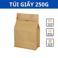 250g KRAFT Paper Bag With 1-Way Valve With zip Food Packaging For Reuse Many Times
