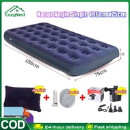Portable Single Air Mattress [186cm x 75cm] Air Mattress/ Air Mattress Package Car Air Mattress Trav