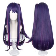 Ai Hoshino วิกชุดคอสเพลย์ผู้หญิงอนิเมะ Oshi No Ko ชุดกิ๊บติดผมรูปกระต่ายสีชมพูชุดปาร์ตี้ฮาโลลิต้าโลล