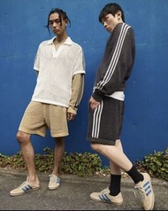 Adidas Originals x CLOT FW24聯名款街頭復古休閒鏤空網眼透氣寬鬆五分短褲