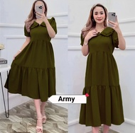 Daster Wanita Kekinian Crinkle Viona Dress | Kerah Susun Daster 2025