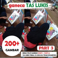 PART 3 STRAP - spunbond coloring painting bag - CARRY MODEL STRAP - Canvas Painting Bag Canvas Paint