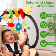 Plush Spiral Infant Toy Rattles for Baby Stroller Crib with Hanging Activity Features