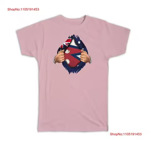 T Shirt Nepal Australian Flag Chest Nepali vintage Washed Soft homme fashion designer clothes Stylis
