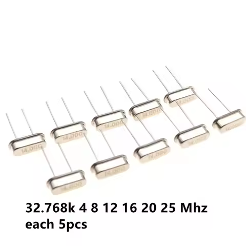 Hc-49s Crystal Oscillator Electronic Kit Resonator Ceramic Quartz Resonator Hc-49 Dip 7 Kinds X 5pcs