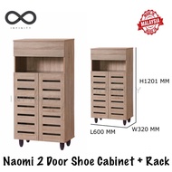 Infinity NAOMI 2 Doors + Drawer Shoe Cabinet / Shoe Rack / Multifunction Cabinet / Outdoor Shoe Cabinet