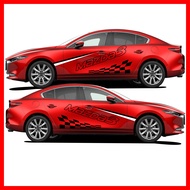 Mazda speed สติ๊กเกอร์แต่งลายข้างเก๋งมาสด้า สติ๊กเกอร์ติดรถ ชุดแต่งมาสด้า  sticker(สอบถามเพิมทางแชทค