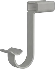 ClosetMaid 1408 Premium Wood Shelving Hang Rod Support Hook, 3.9H X 1.38W X 4.49D, Satin Nickel