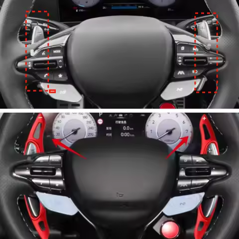 Car Steering Wheel Shifter Paddle Sticker For Hyundai i20 i30 N Line Veloster KONA N Elantra Avante 