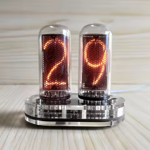 GHXAMP 2-digit IN-18 Glow Tube thermometer IN18 Nixie Probe DS18B20 Home Desktop Audio Accessories H