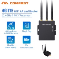 Comfast 4G LTE CPE Router Outdoor 2.4G AP Wifi Router 4G SIM Card Waterproof Wireless Router 3*5dBi Modem Unlimited Hotspot Wifi CF-E7